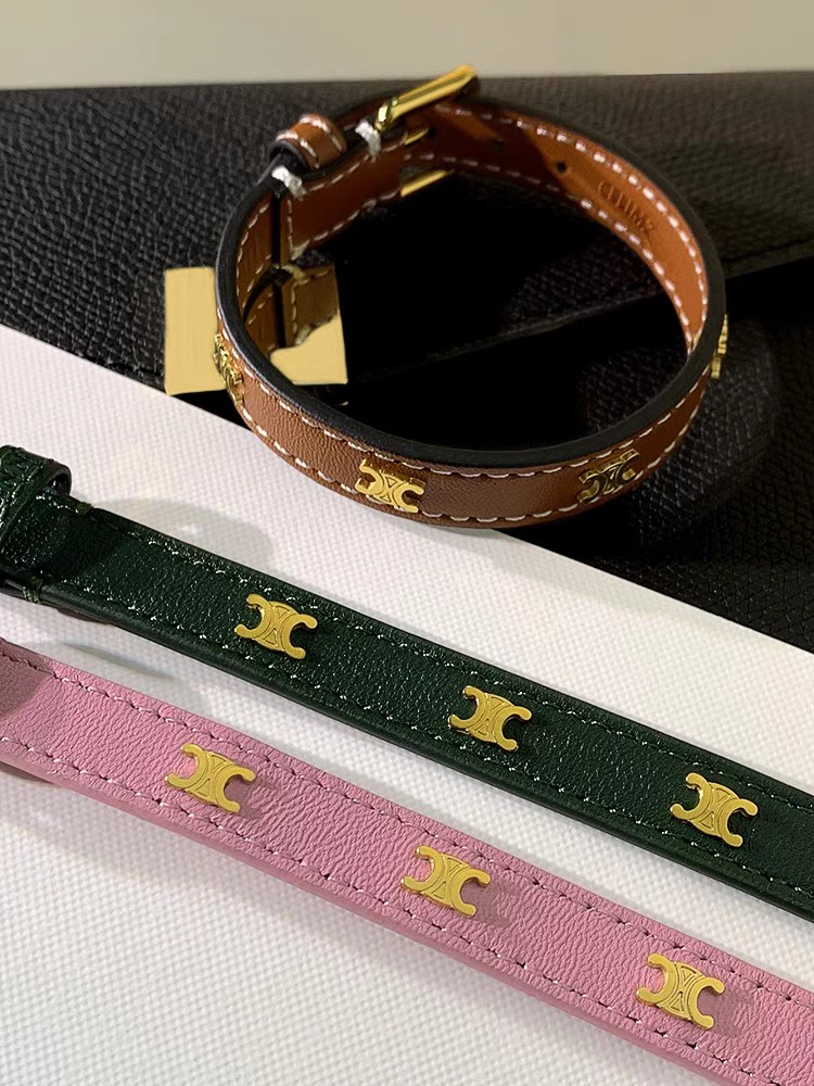 Celine Leather Wrap Bracelets: Knot Closure with Embossed Logo 13 a1681466000003 4362