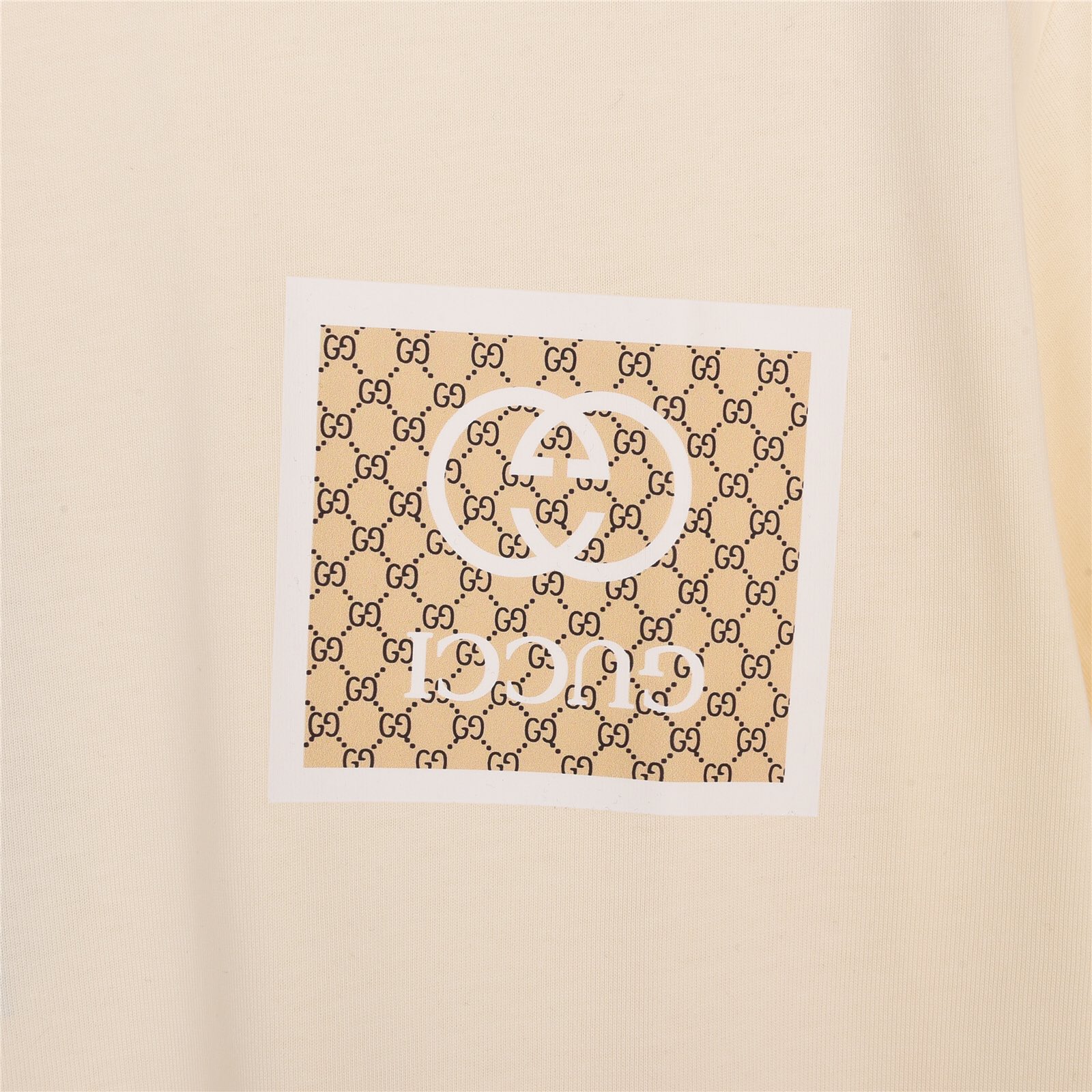 160 Gucci/古驰23Fw夏季小方块logo字母印花短袖