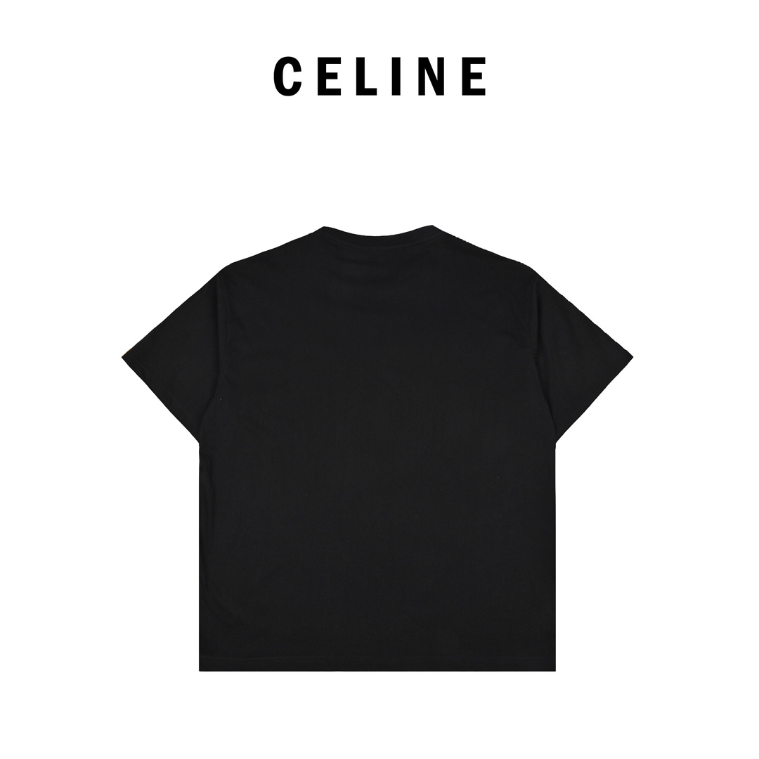 170 CELINE 赛琳 22SS 火焰字母短袖T恤