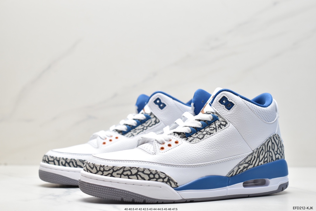 400 Air Jordan 3 Retro“wizaeds” 白蓝 纯原市场最高工艺复刻 CT8532-148
