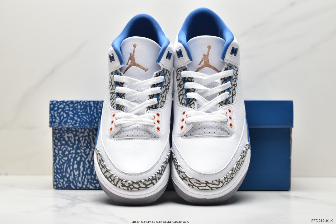 400 Air Jordan 3 Retro“wizaeds” 白蓝 纯原市场最高工艺复刻 CT8532-148