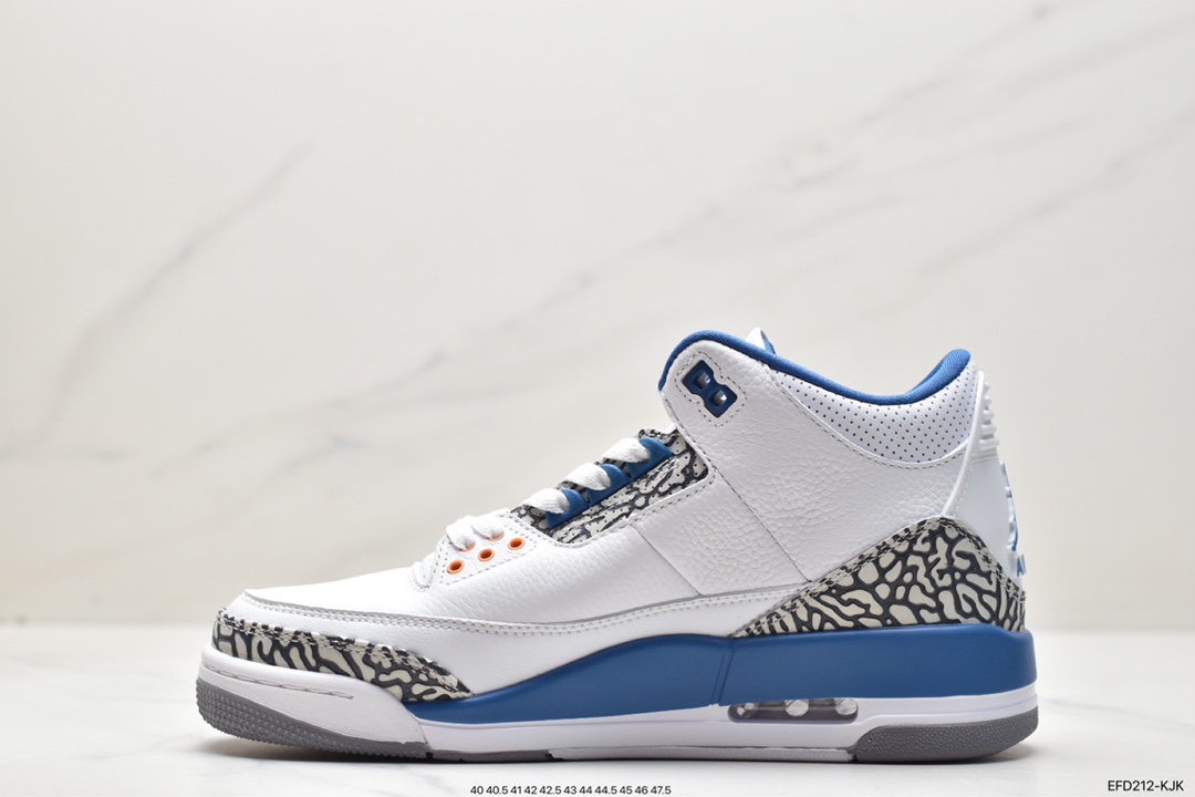 400 Air Jordan 3 Retro“wizaeds” 白蓝 纯原市场最高工艺复刻 CT8532-148