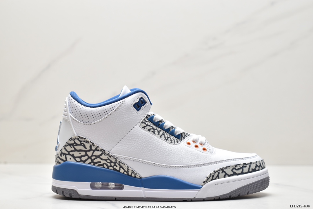 400 Air Jordan 3 Retro“wizaeds” 白蓝 纯原市场最高工艺复刻 CT8532-148