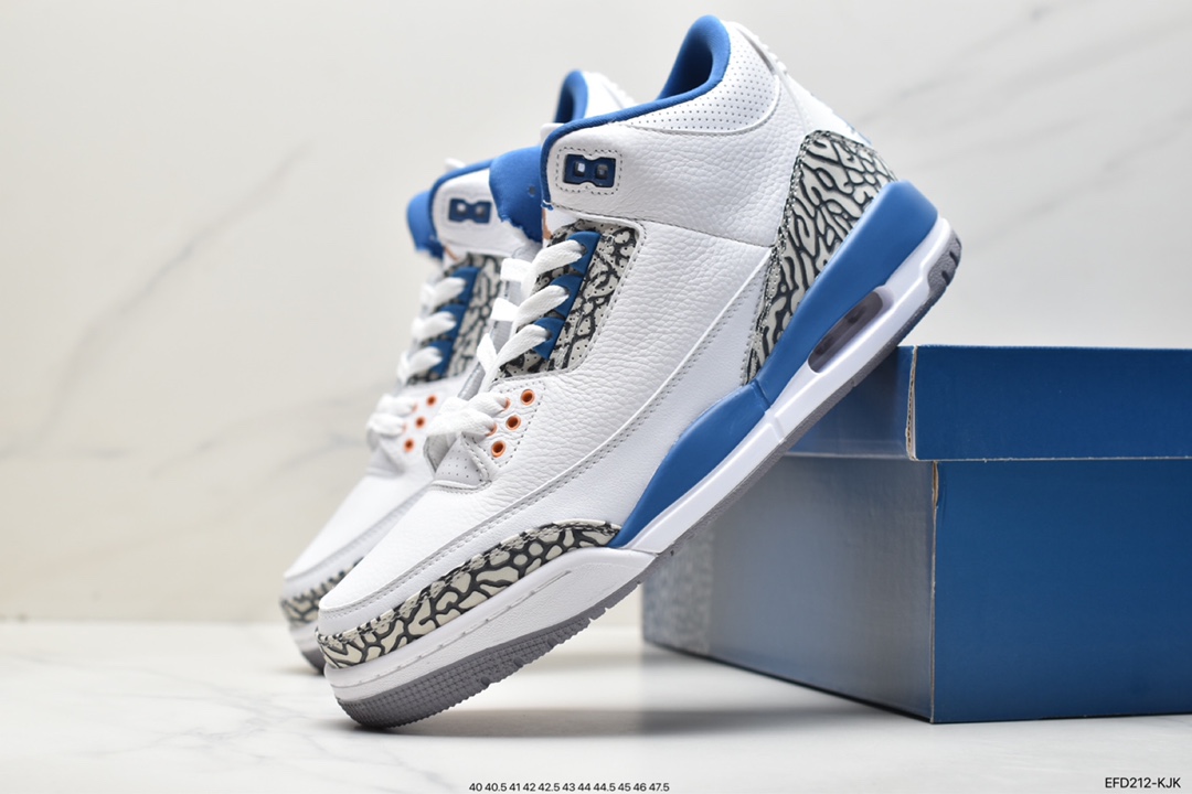 400 Air Jordan 3 Retro“wizaeds” 白蓝 纯原市场最高工艺复刻 CT8532-148