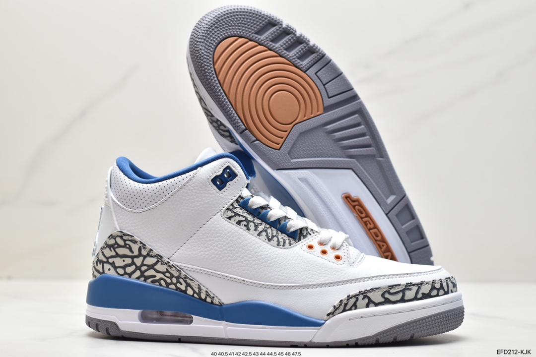 400 Air Jordan 3 Retro“wizaeds” 白蓝 纯原市场最高工艺复刻 CT8532-148