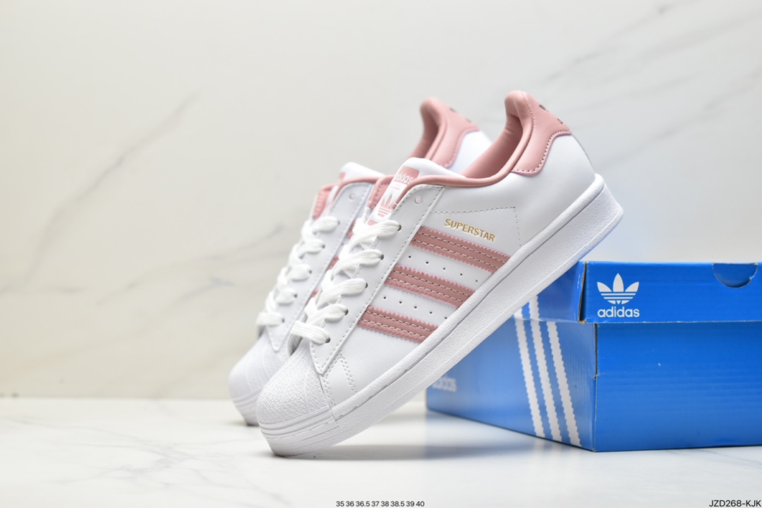 adidas/clover head leather shell head SUPERSTAR couple shoes GX2538