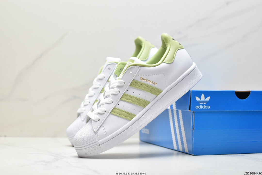 adidas/clover head leather shell head SUPERSTAR couple shoes GX2538