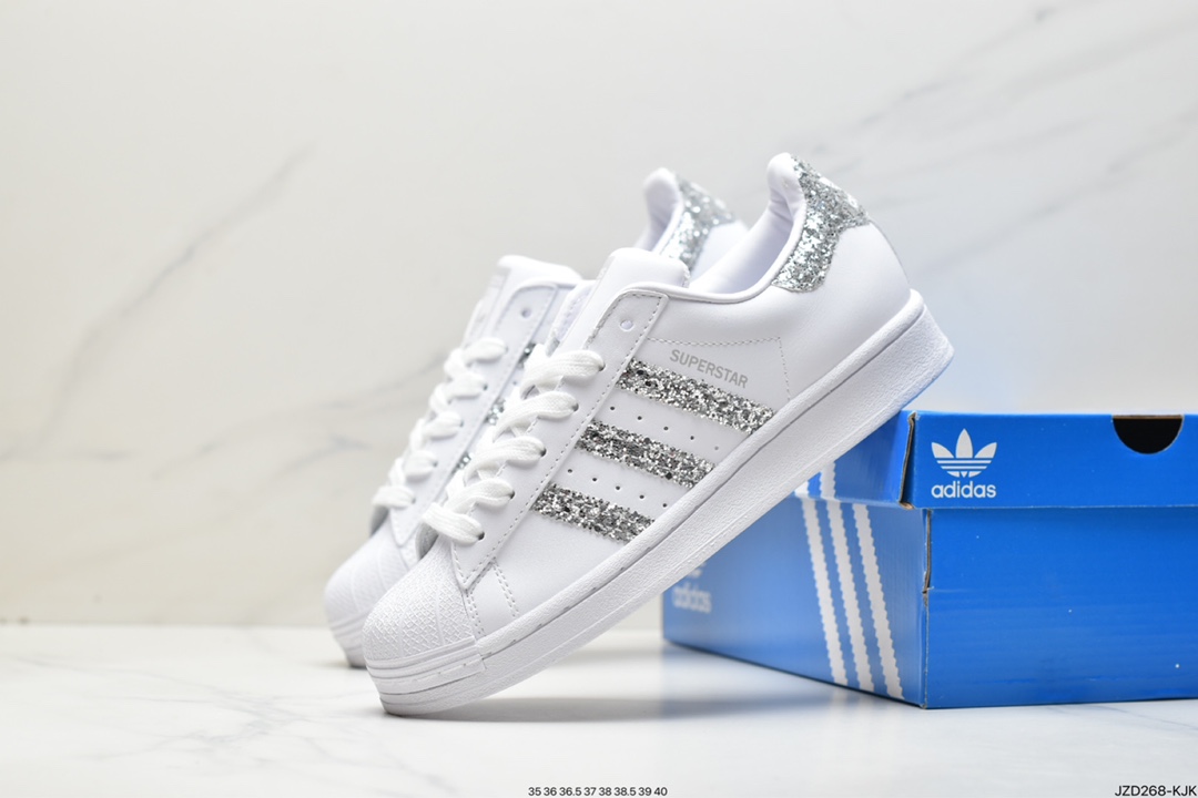 adidas/clover head leather shell head SUPERSTAR couple shoes GX2538