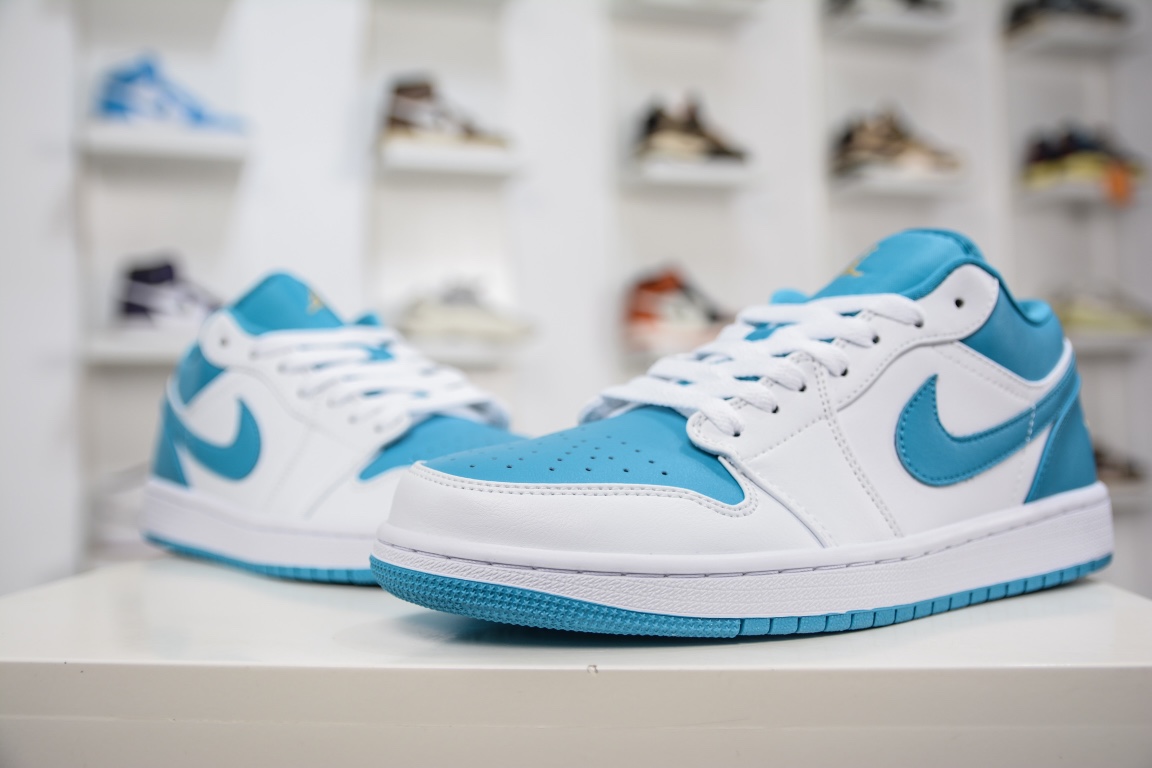 200 原装Nike Air Jordan 1 Low GS”White/Black/Pink”AJ1乔丹一代低帮篮球鞋 553558-174