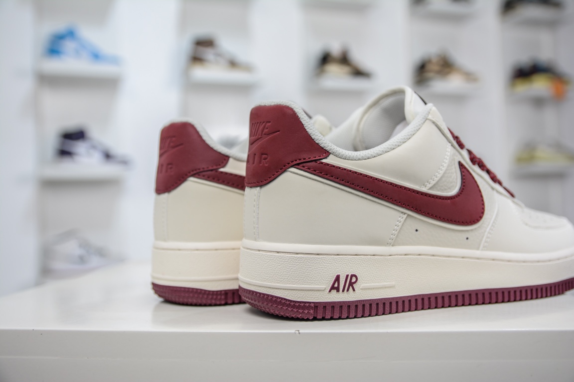 240 海外限量ID定制  Nike Air Force 1 Low '07 米红勾满天星低帮空军一号休闲板鞋  GL6835-005