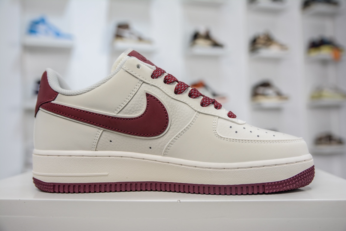 240 海外限量ID定制  Nike Air Force 1 Low '07 米红勾满天星低帮空军一号休闲板鞋  GL6835-005