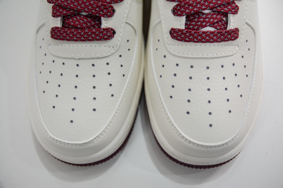 240 海外限量ID定制  Nike Air Force 1 Low '07 米红勾满天星低帮空军一号休闲板鞋  GL6835-005