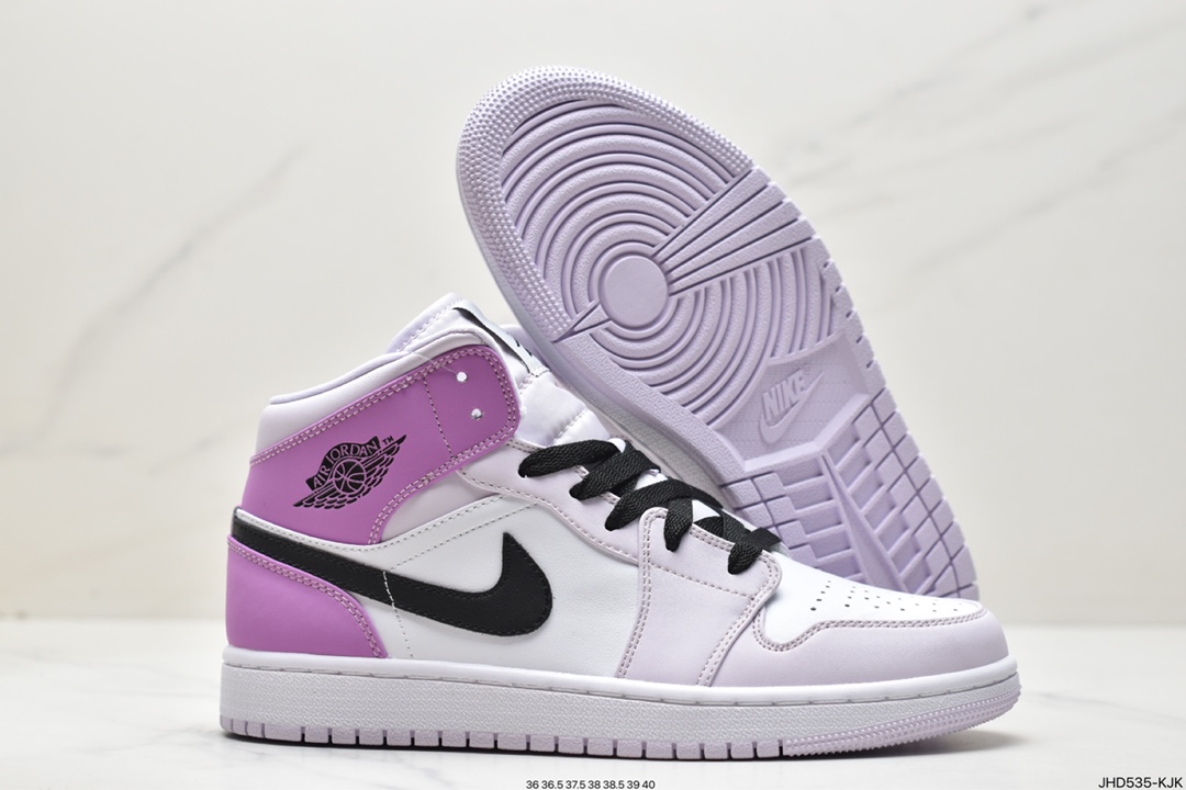 190 Air Jordan 1 Mid 中帮 薰衣草紫 AJ1 乔丹1代 DQ8423-501