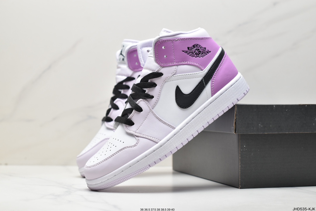 190 Air Jordan 1 Mid 中帮 薰衣草紫 AJ1 乔丹1代 DQ8423-501
