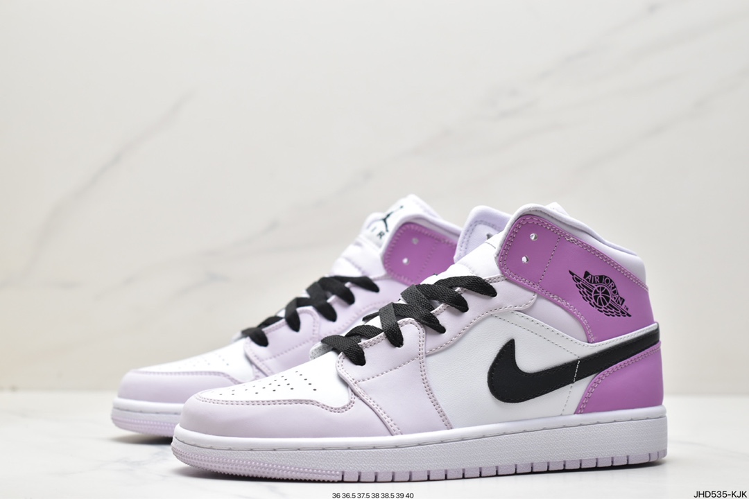 190 Air Jordan 1 Mid 中帮 薰衣草紫 AJ1 乔丹1代 DQ8423-501