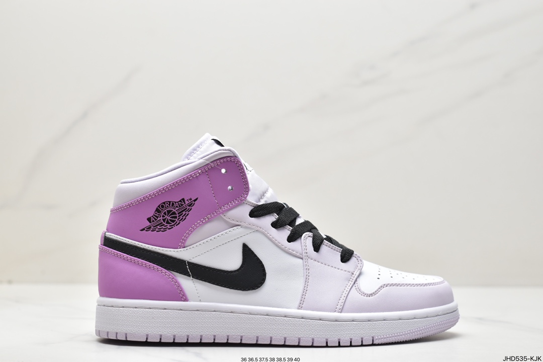 190 Air Jordan 1 Mid 中帮 薰衣草紫 AJ1 乔丹1代 DQ8423-501