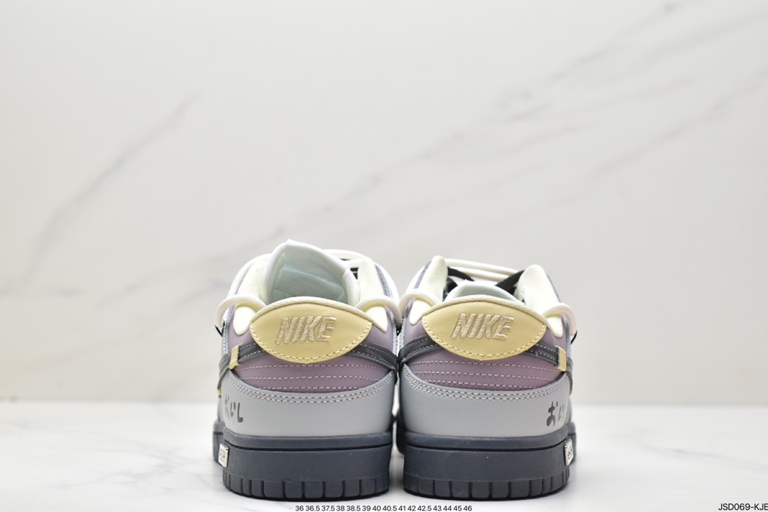 200 绑绳Off-White解构风定制，耐克Nike SB Dunk Low”Milk White/Pink/Smile”扣篮系列DD1503-017