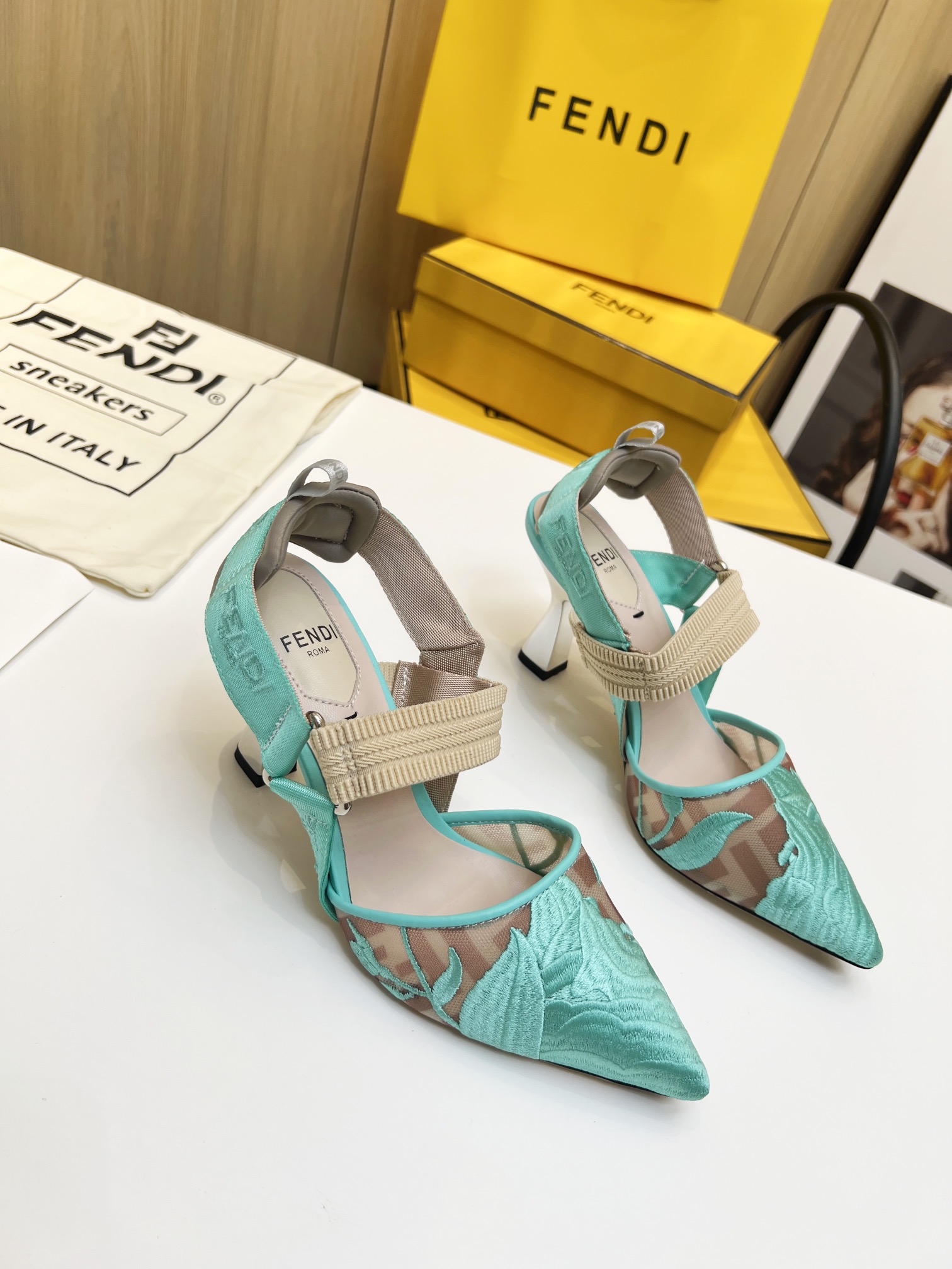 Shop Now
 Fendi Shoes High Heel Pumps Embroidery Rubber Spring Collection