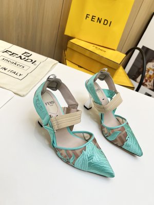 Shop Now Fendi Shoes High Heel Pumps Embroidery Rubber Spring Collection