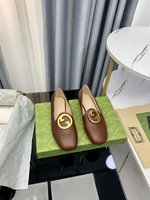 2023 Perfect Replica Designer
 Gucci Single Layer Shoes Rose Cowhide Genuine Leather Sheepskin Casual