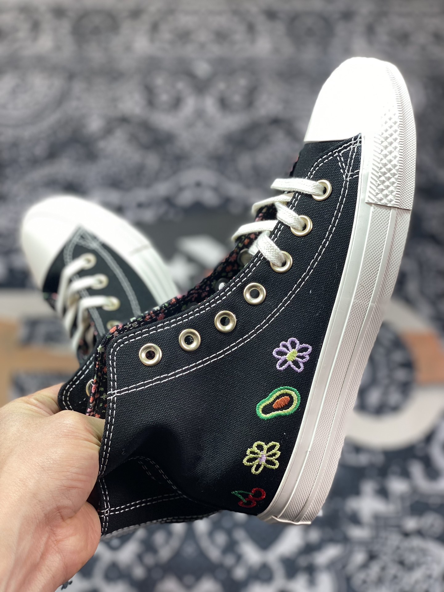 130  Converse All Star 黑色刺绣  A06065C