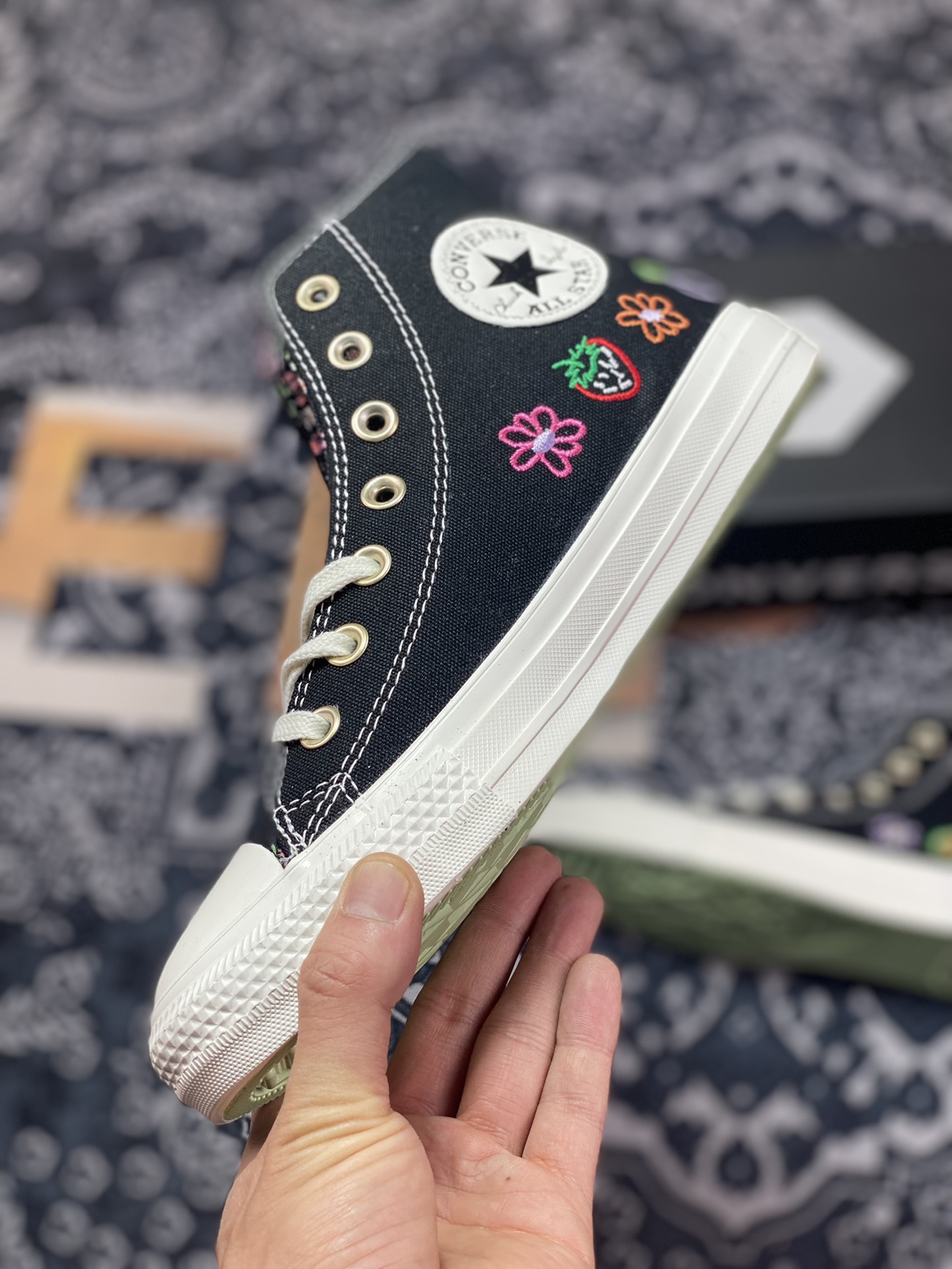 130  Converse All Star 黑色刺绣  A06065C