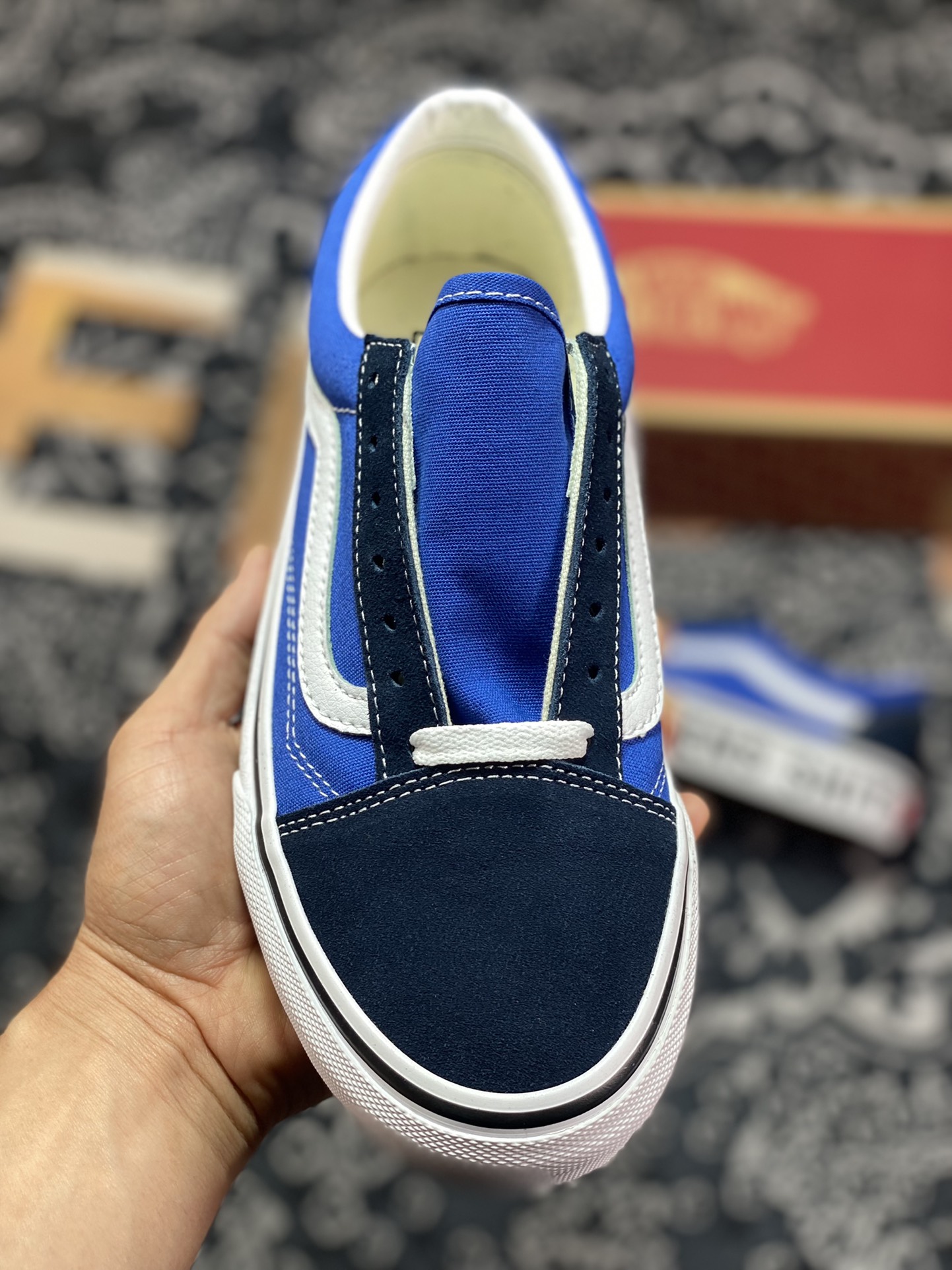 VANS OLD SKOOL Navy Blue Alphabacco Label VN0A4U3B2BL