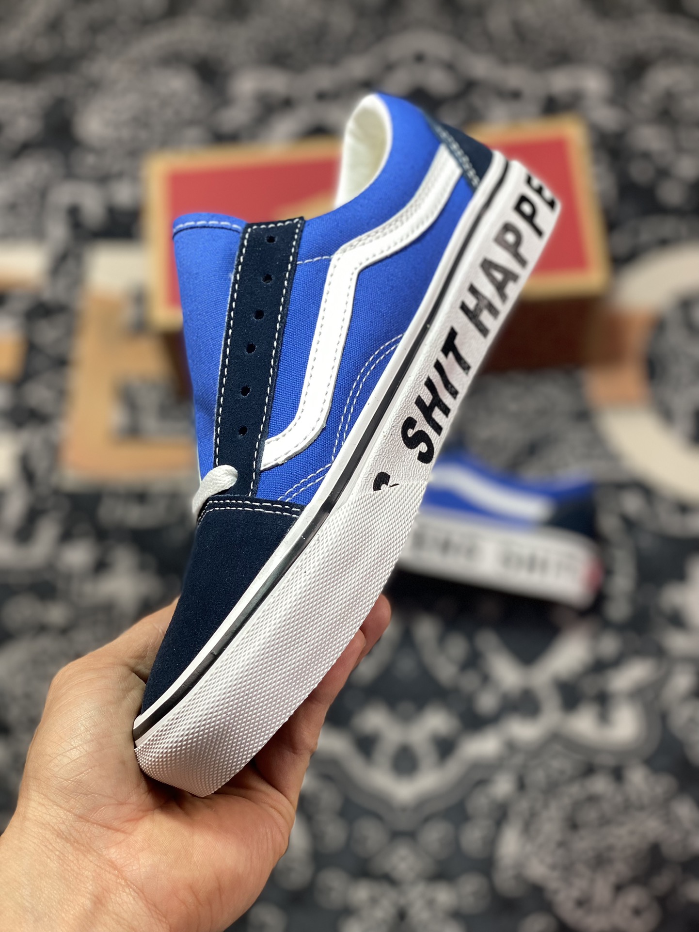 VANS OLD SKOOL Navy Blue Alphabacco Label VN0A4U3B2BL