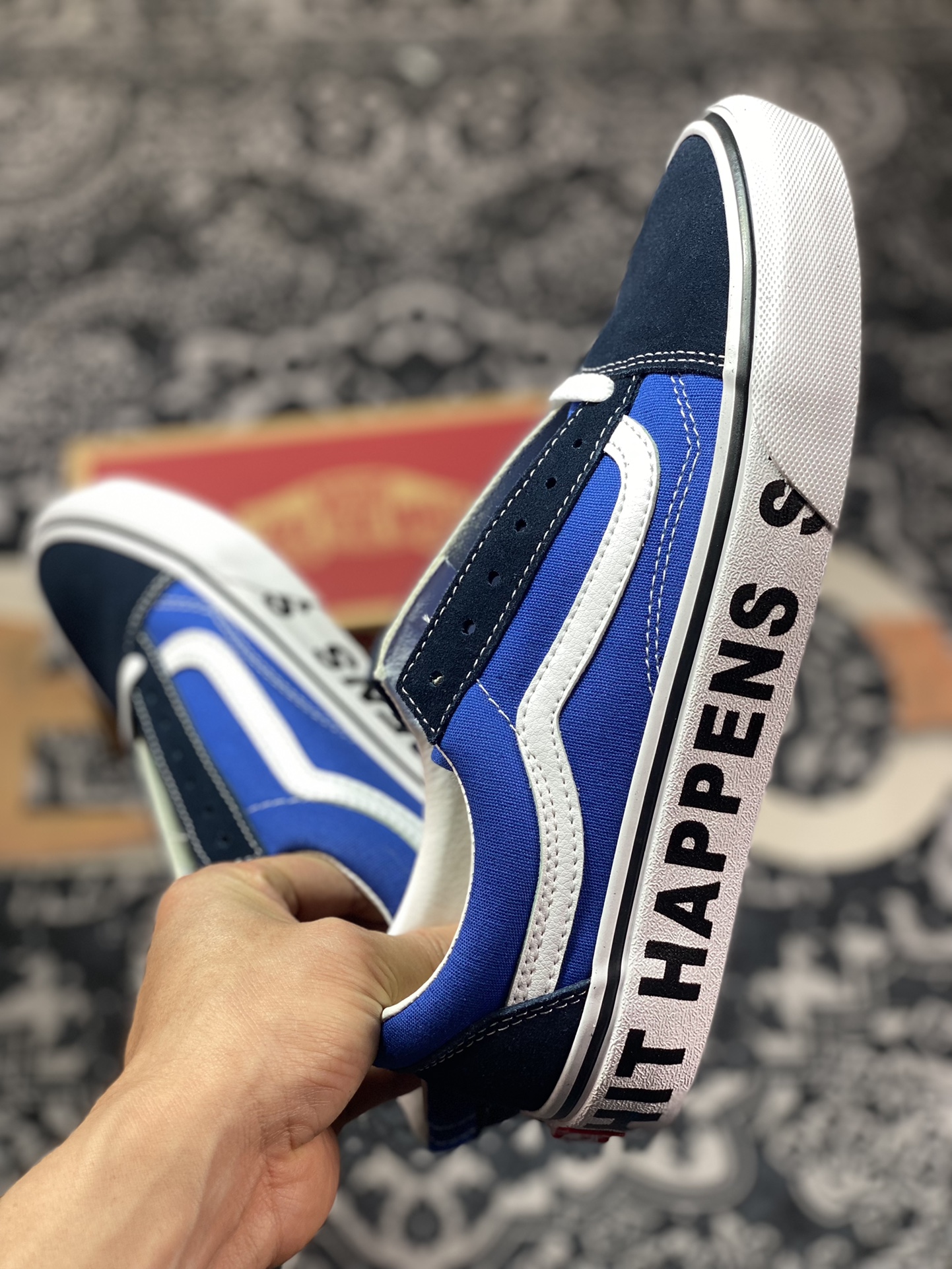 VANS OLD SKOOL Navy Blue Alphabacco Label VN0A4U3B2BL