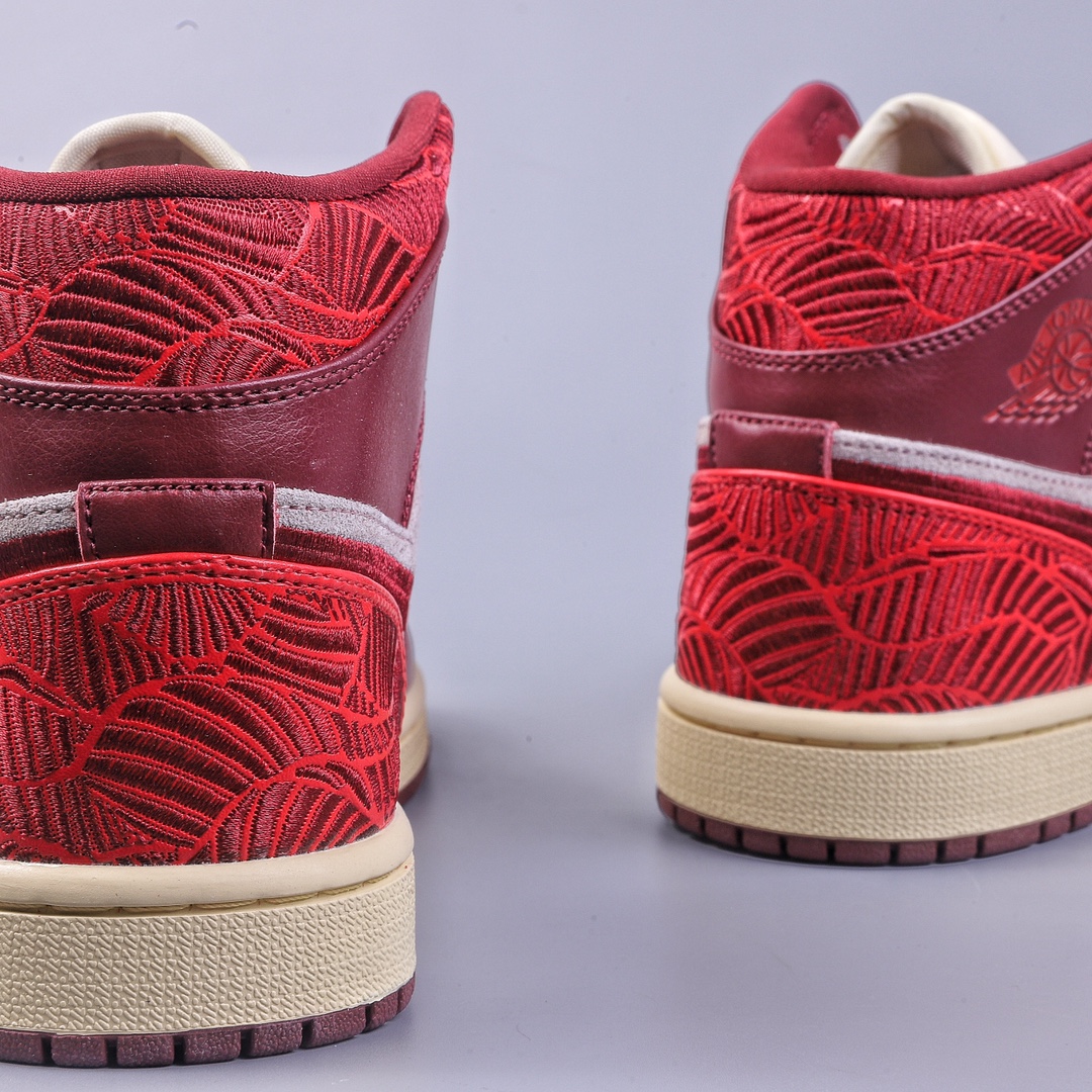 220 Air Jordan 1 Mid 中国红脚趾 DZ2820-601