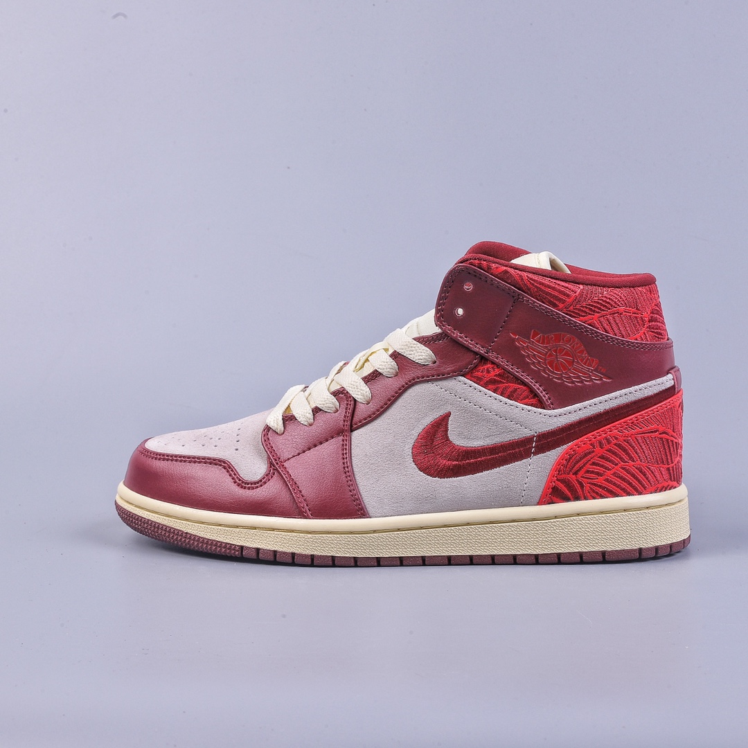 220 Air Jordan 1 Mid 中国红脚趾 DZ2820-601