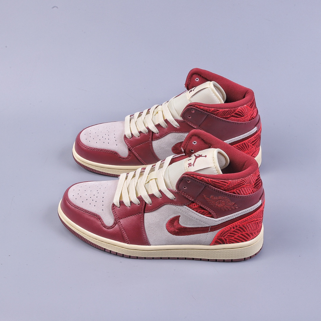 220 Air Jordan 1 Mid 中国红脚趾 DZ2820-601