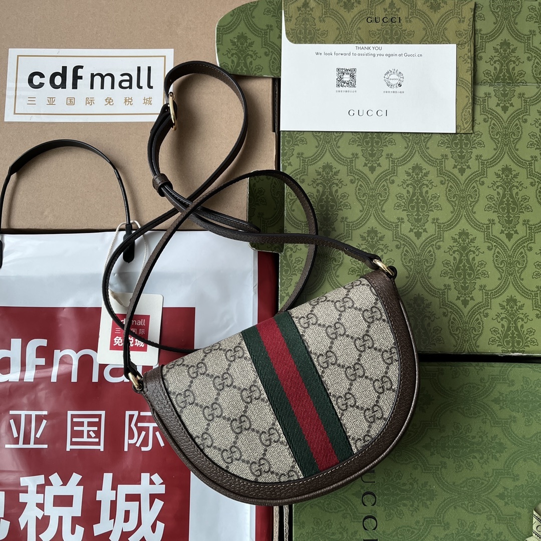 原厂皮配Cdfmall三亚免税店手提袋OPhidia系列迷你GG肩背包OPhidia系列融合Gucci传