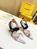 Fendi Shoes High Heel Pumps Embroidery Rubber Spring Collection