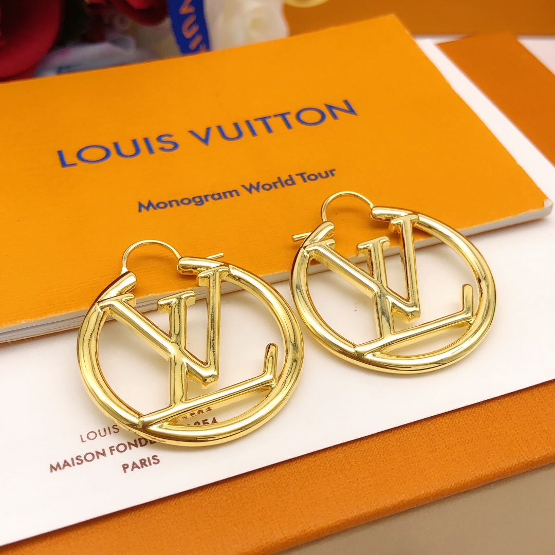 Louis Vuitton Jewelry Earring Best Replica New Style
 Yellow Brass