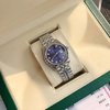 Rolex Datejust Watch Blue Purple Set With Diamonds Women Automatic Mechanical Movement