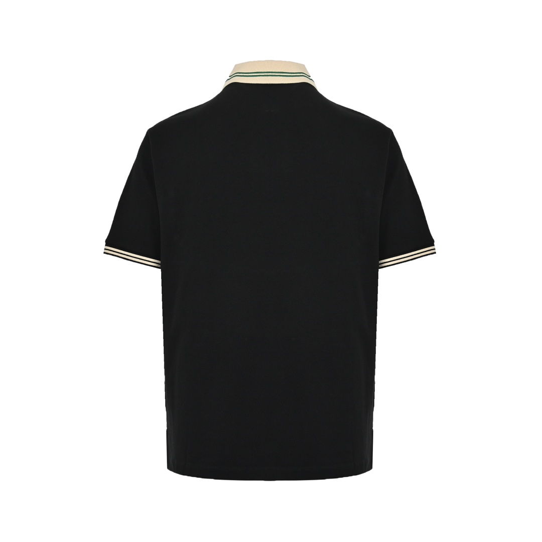 Gucci/古驰 经典领口双G刺绣Polo短袖