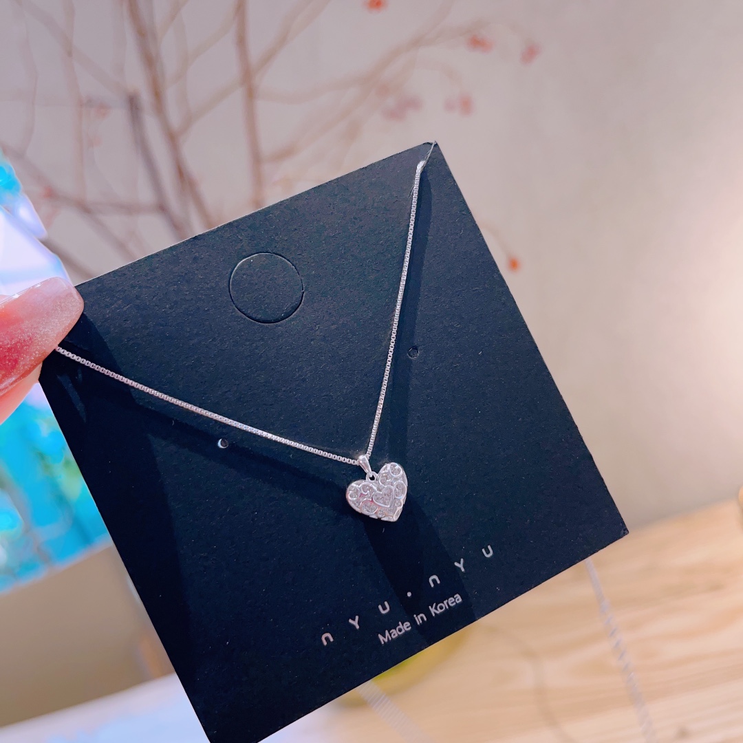 925 Silver Necklace Cute Mother's Birthday Gold