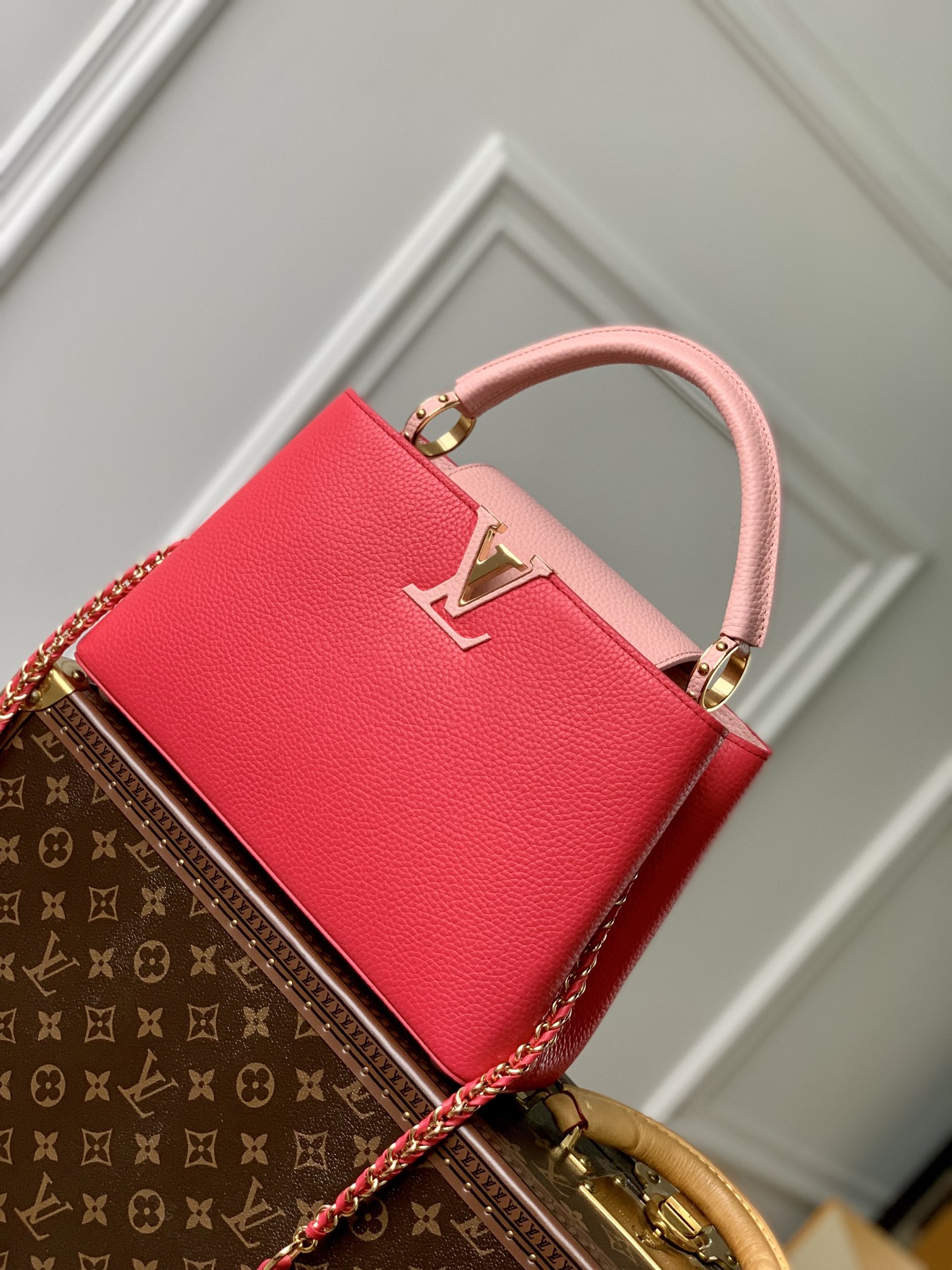 Louis Vuitton LV Capucines Bags Handbags Red Taurillon M21689