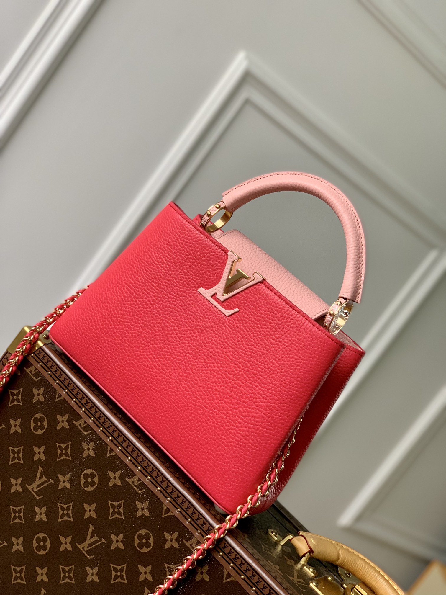 Louis Vuitton LV Capucines Bags Handbags Red Taurillon M21689