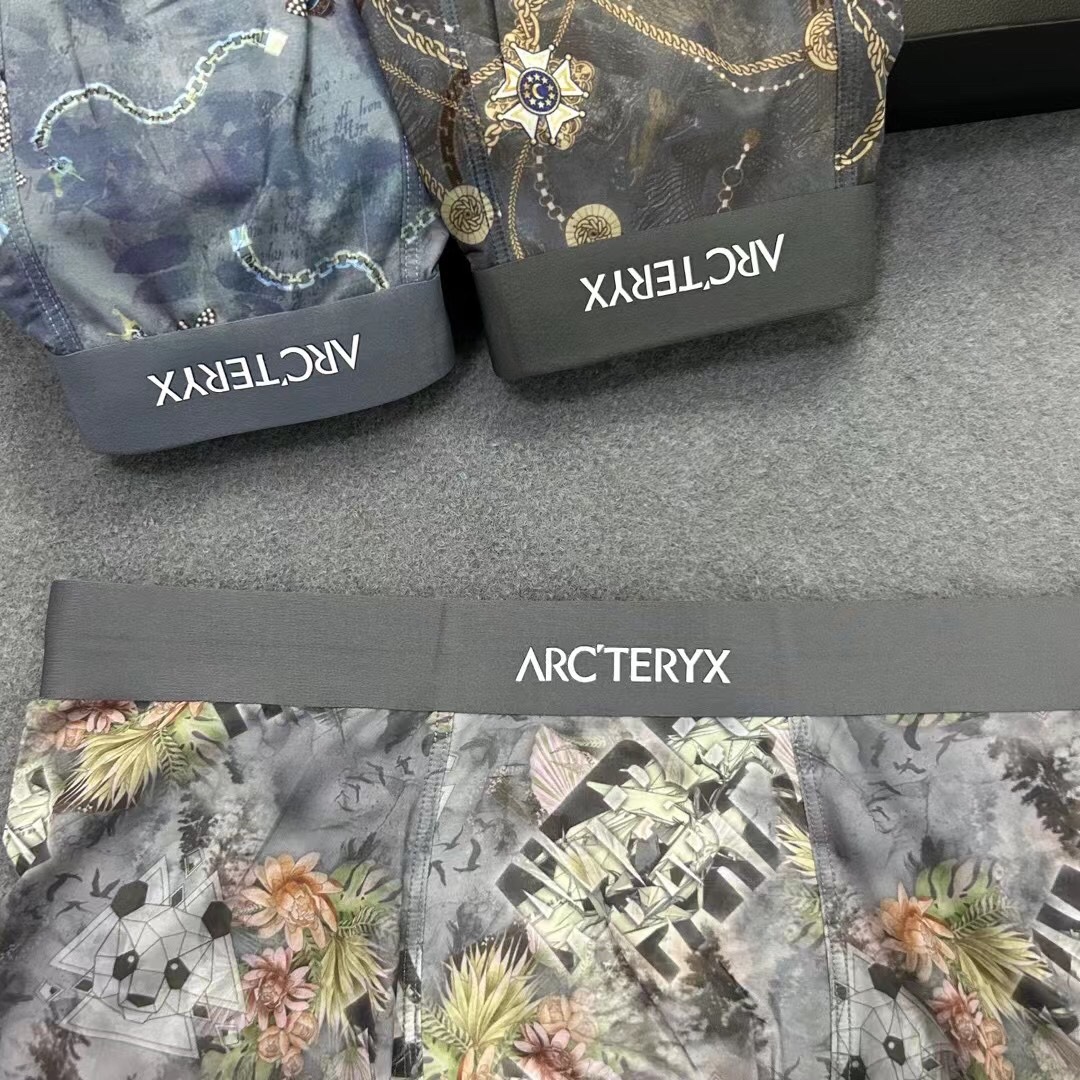 原单品质！ARCTERYX始祖鸟2023新品火爆款精品盒装男士内裤！国潮印花外贸国外订单高品质冰丝无痕切