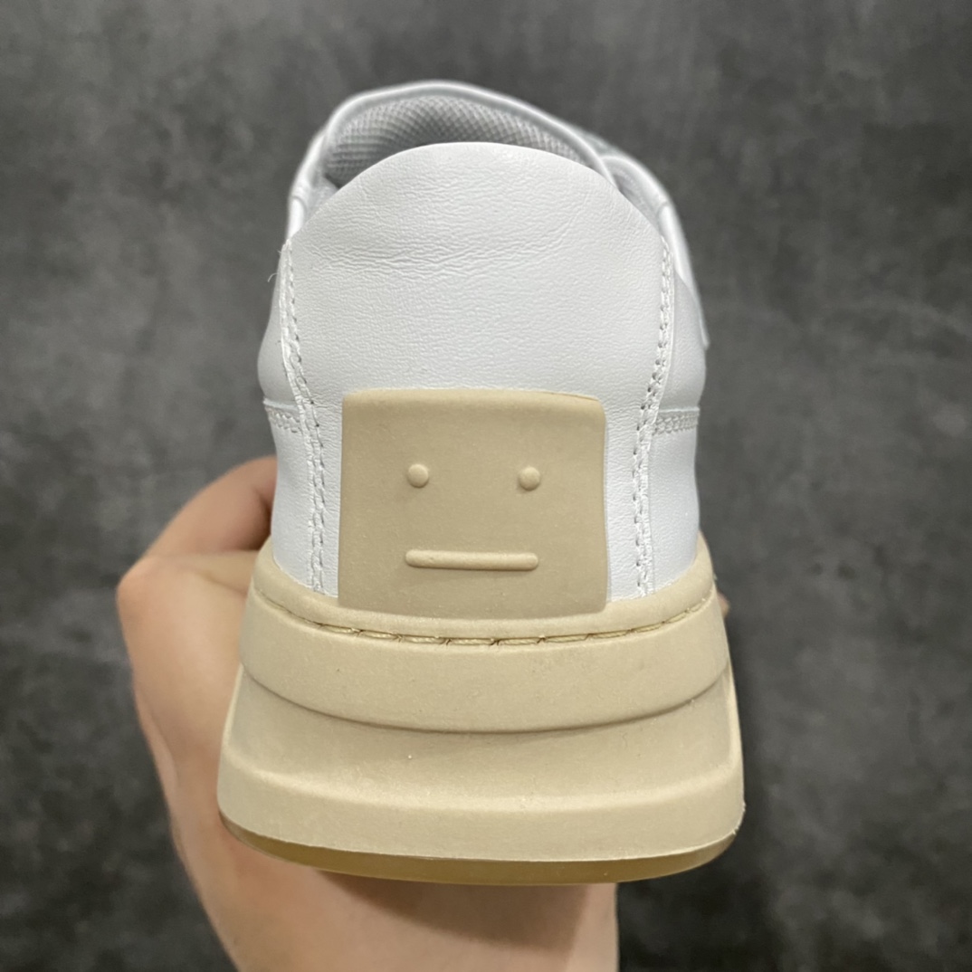ACNE Velcro smiley face white shoes made by Dongguan factory
