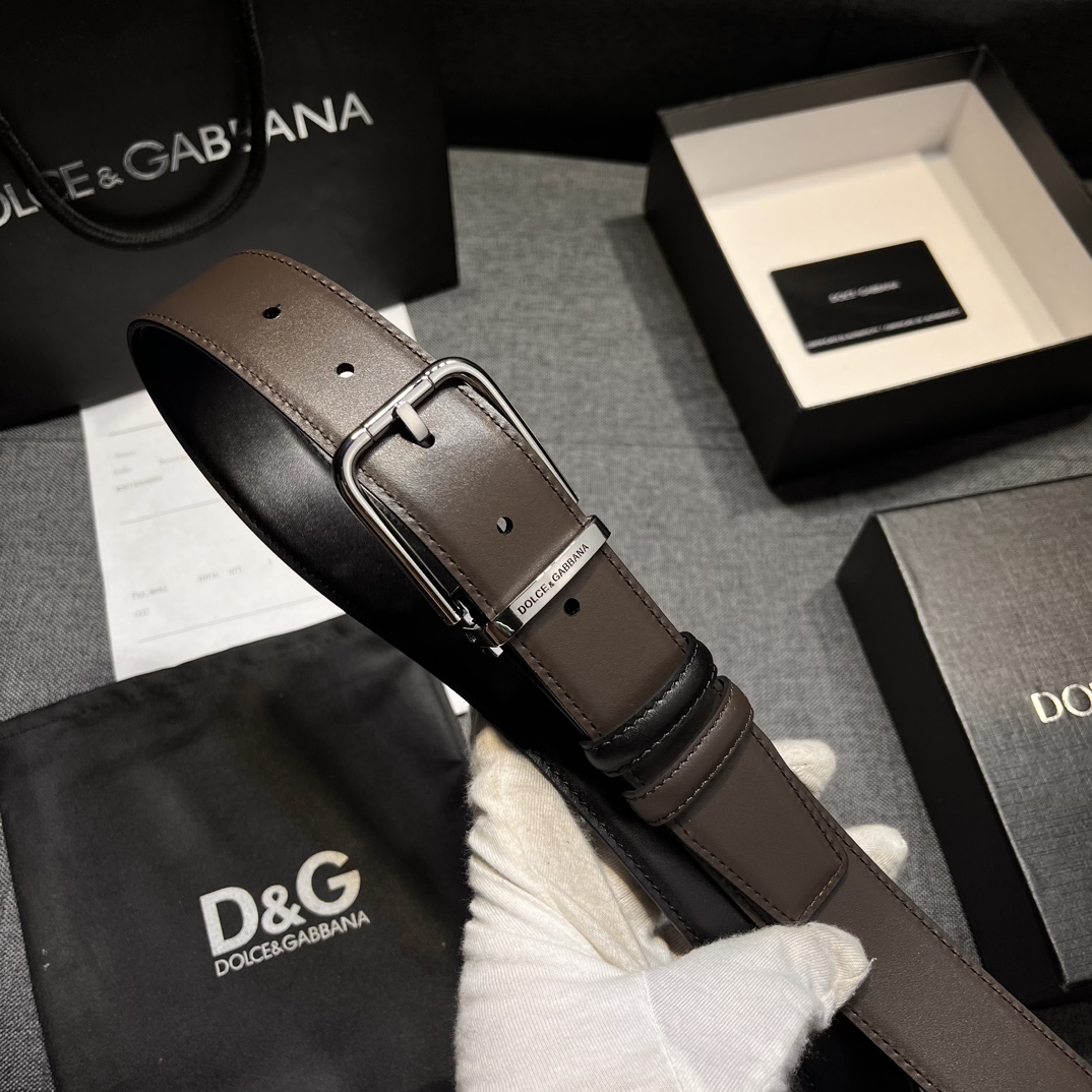 Custom-Made Ostrich Striped Men’s Belt, 3.5 cm Wide, High-Quality Material - 图片 8