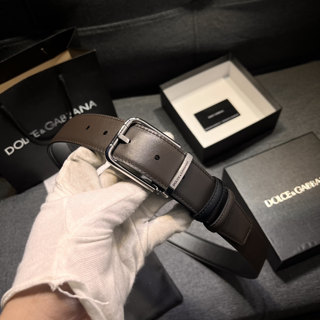 Custom-Made Ostrich Striped Men’s Belt, 3.5 cm Wide, High-Quality Material - 图片 7