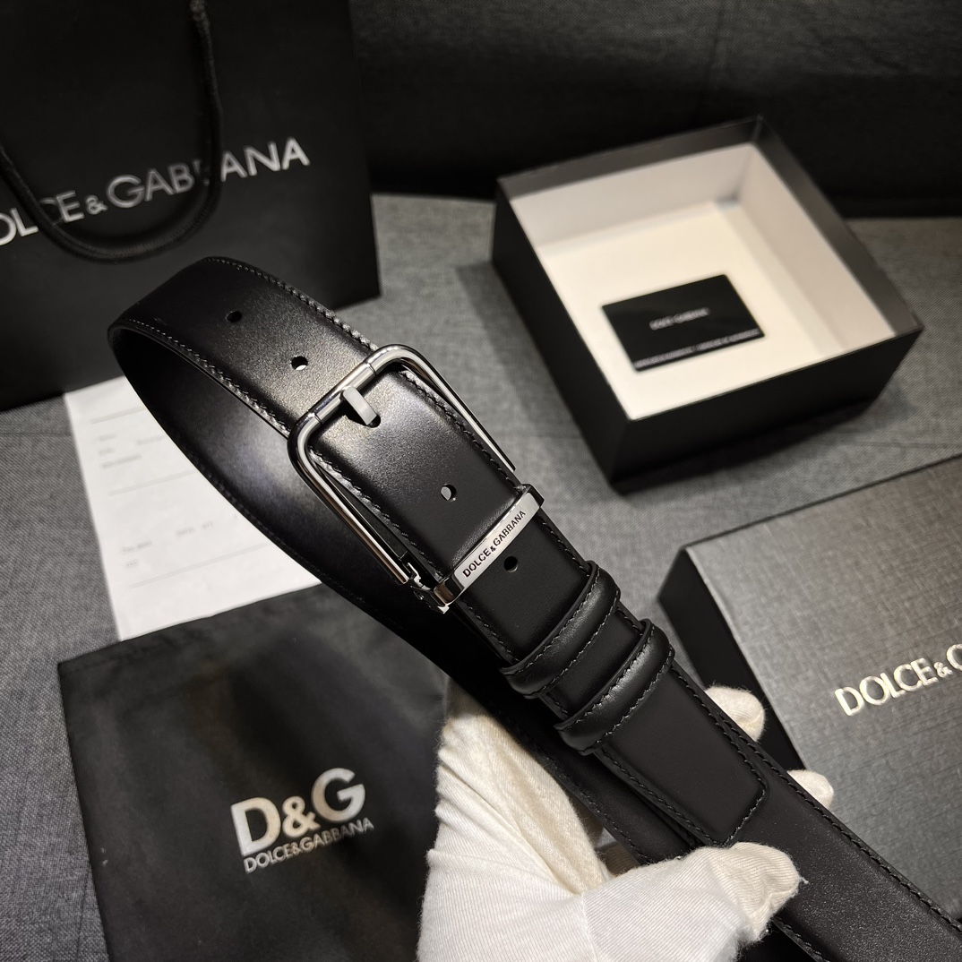 “Custom-Made Ostrich Striped Man’s Belt, 3.5cm Wide, High-Quality Real Material” - 图片 4