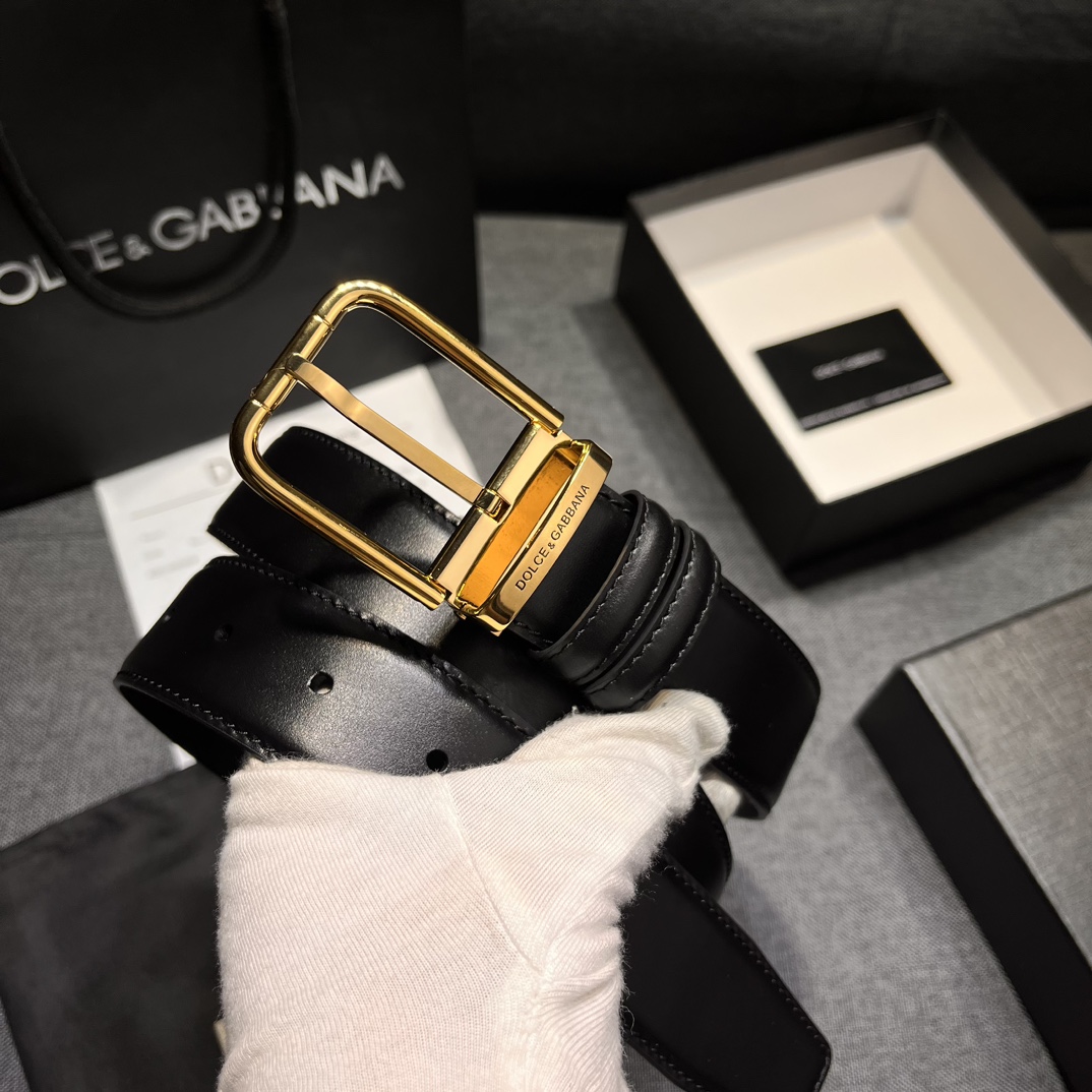 “Custom-Made Ostrich Striped Man’s Belt, 3.5cm Wide, High-Quality Real Material” - 图片 5