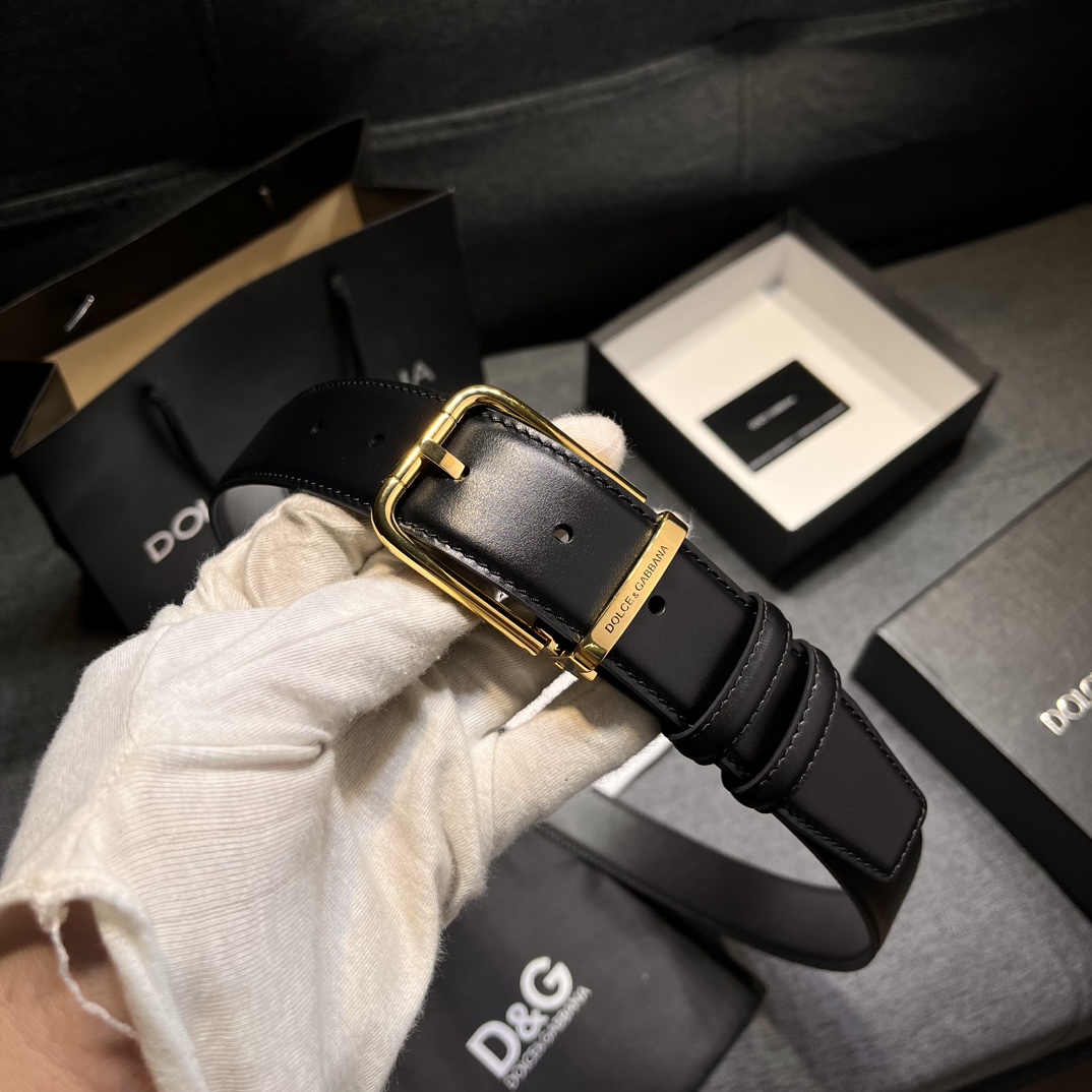 “Custom-Made Ostrich Striped Man’s Belt, 3.5cm Wide, High-Quality Real Material” - 图片 6