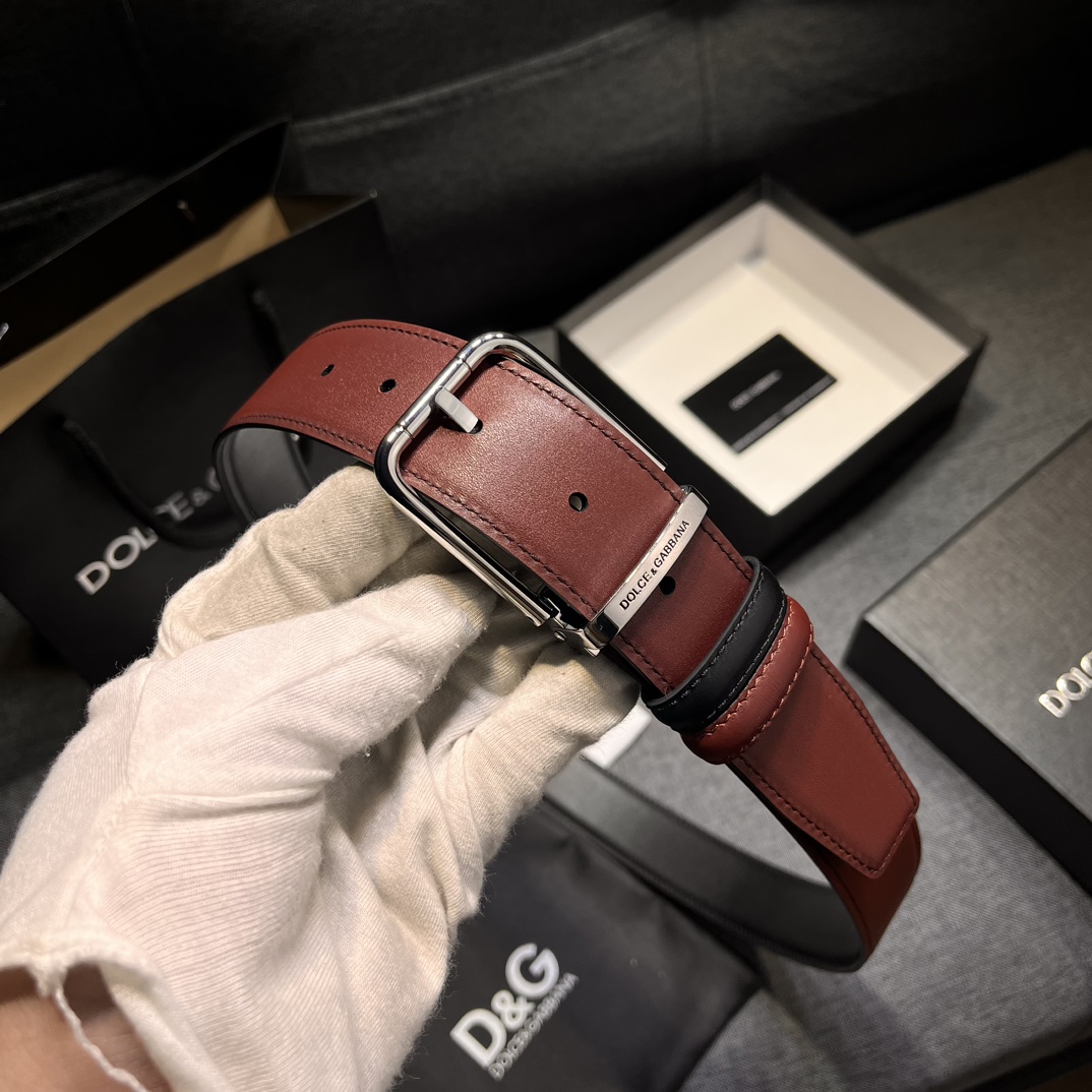 “Custom-made Ostrich Striped DG Dugarbner Belt, 3.5cm Wide, High-Quality Real Material” - 图片 7