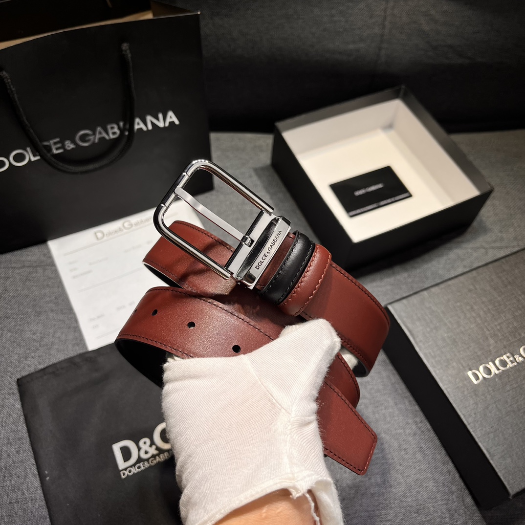 “Custom-made Ostrich Striped DG Dugarbner Belt, 3.5cm Wide, High-Quality Real Material” - 图片 6