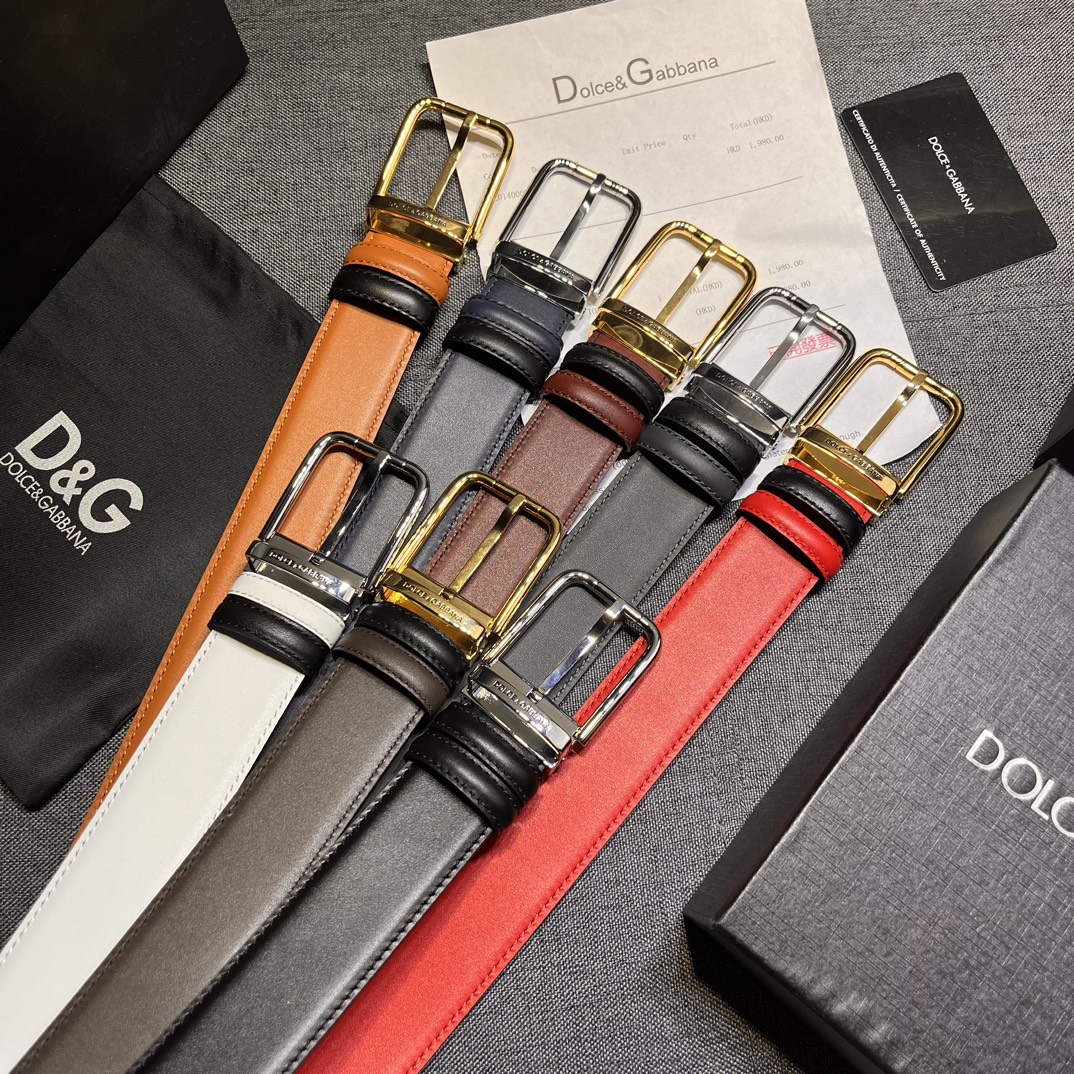 “Custom-made Ostrich Striped DG Dugarbner Belt, 3.5cm Wide, High-Quality Real Material” - 图片 9
